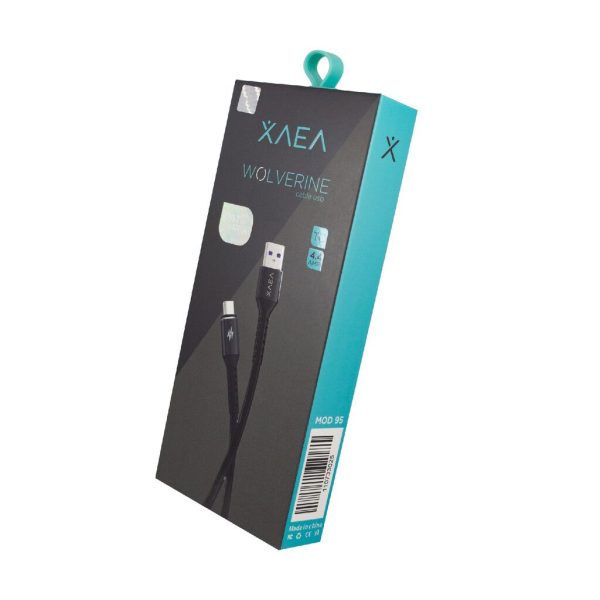 CABLE USB XAEA WOLVERINE TYPE C 4.4A